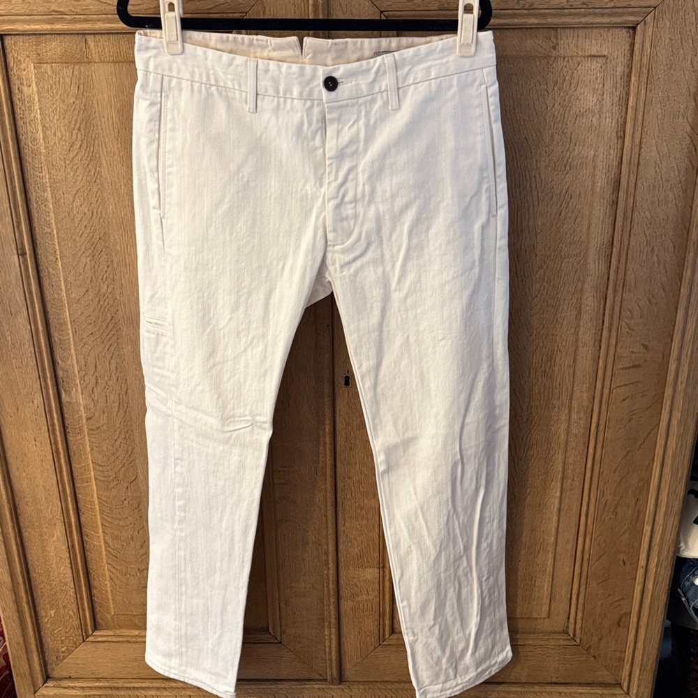 Fortela Men's Cream Italian Denim